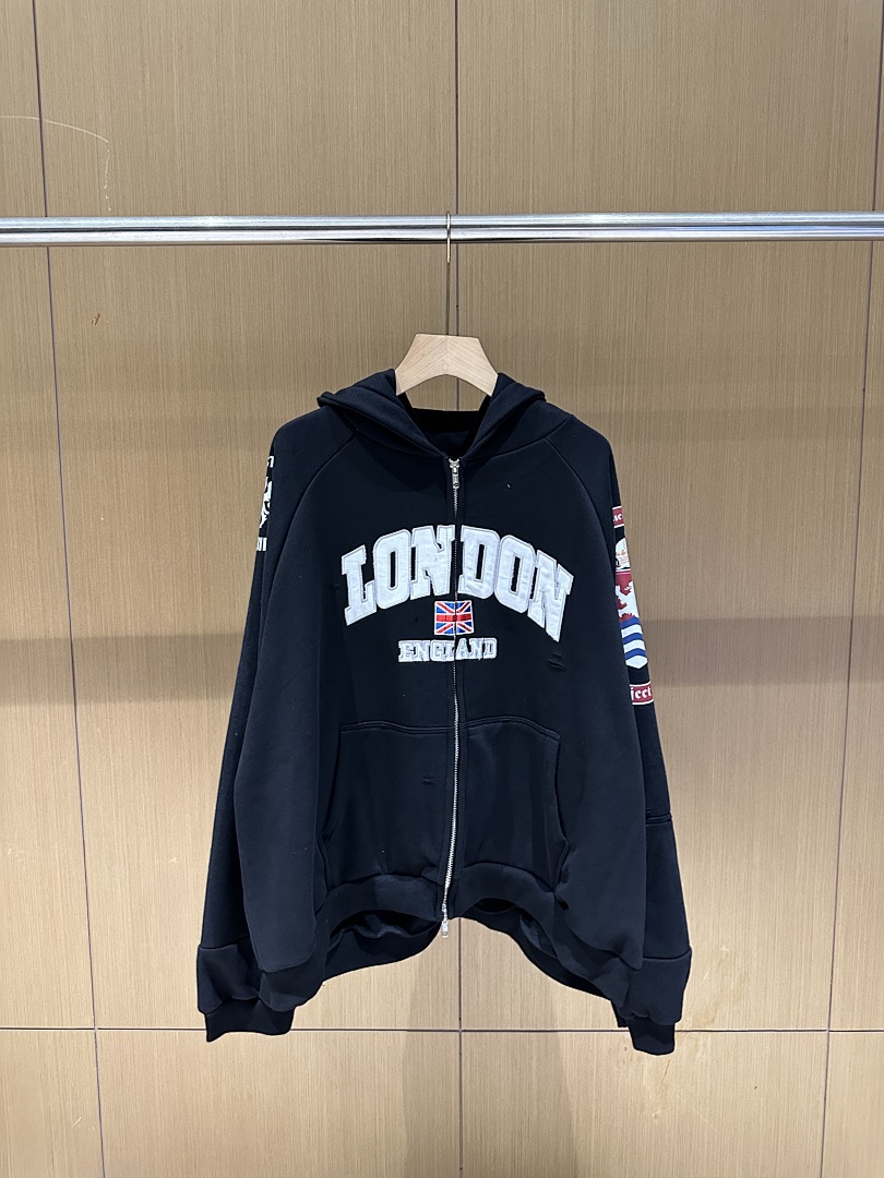Streetwear Brand London - 25S Washed Deconstructed London Embroidered Patchwork