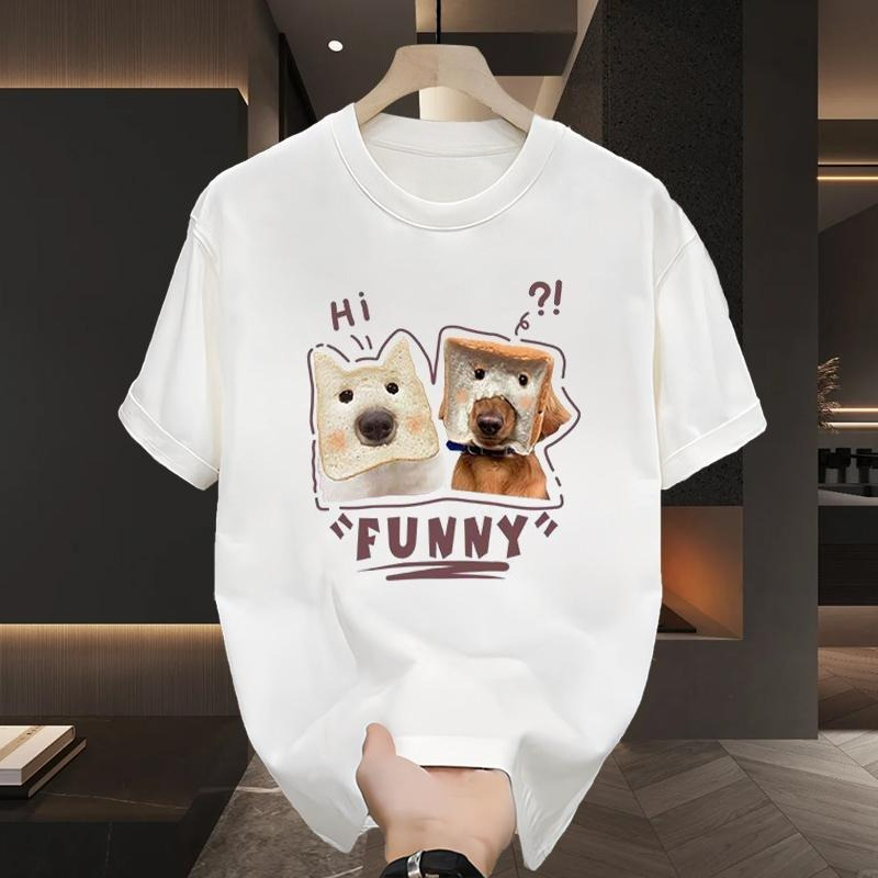 Kawaii Puppy Print Cotton T-sh - Streetwear Brand Drops ulasan dan harga