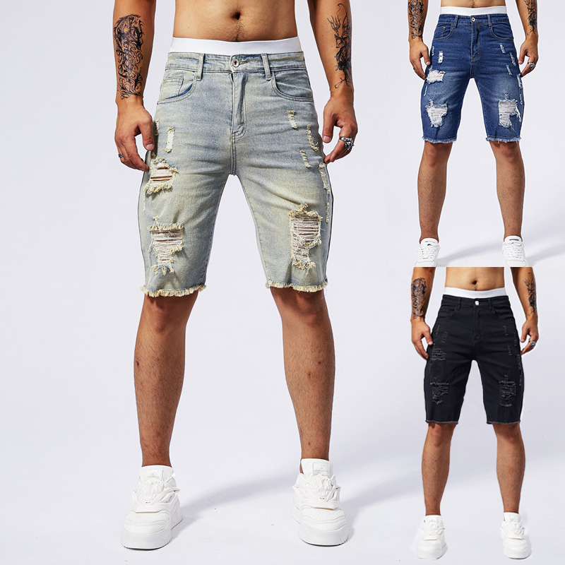2025 Summer New Men's Ripped D - Streetwear Brand Fashion ulasan dan harga