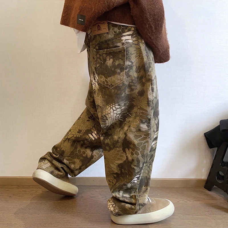 New Men Chic Snake Print Stree - Streetwear Brand Graphic Designer ulasan dan harga