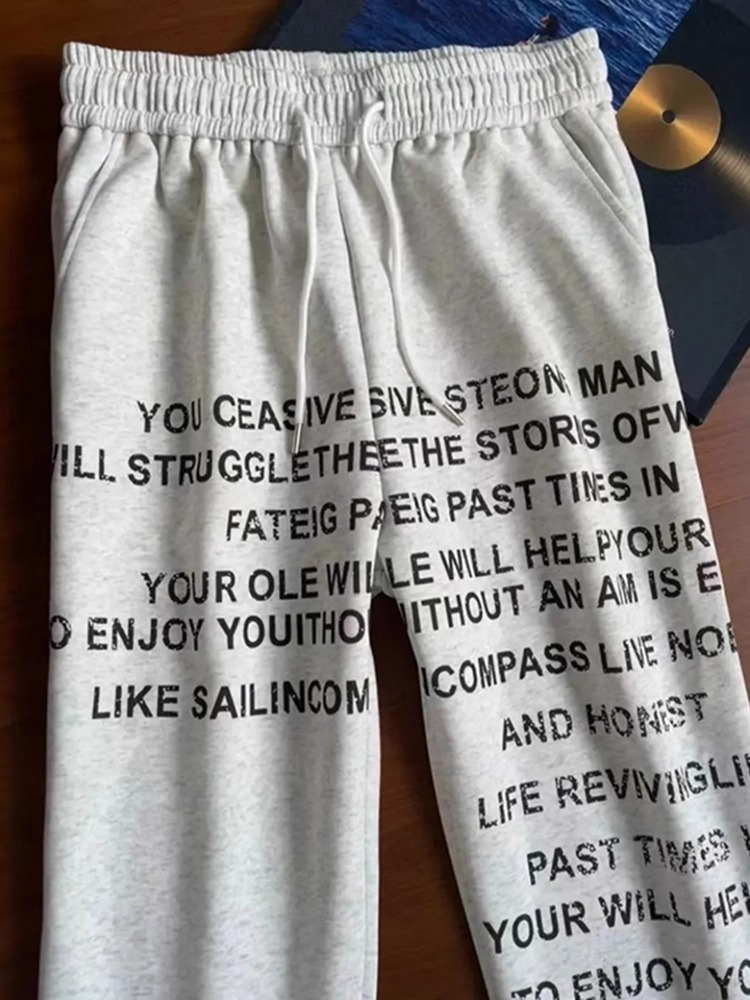 Large Size Elastic Waist Loose - Streetwear Brand Graphic Designer ulasan dan harga