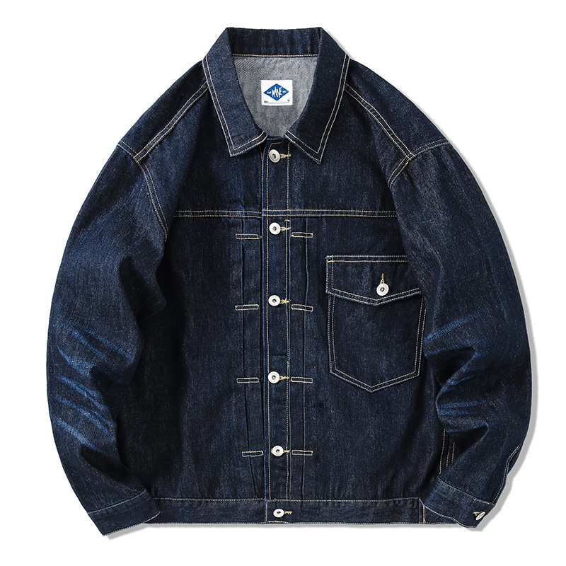Tide Brand Dark Blue Denim Jac - Streetwear Brand For Men ulasan dan harga