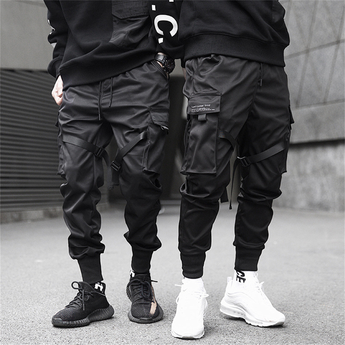 Black Hip Hop Cargo Pants Summ - Streetwear Brand Fashion ulasan dan harga
