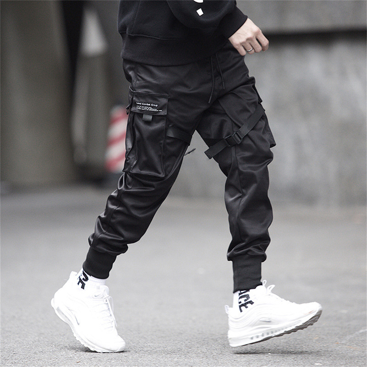 Black Hip Hop Cargo Pants Summ - Streetwear Brand Fashion ulasan dan harga