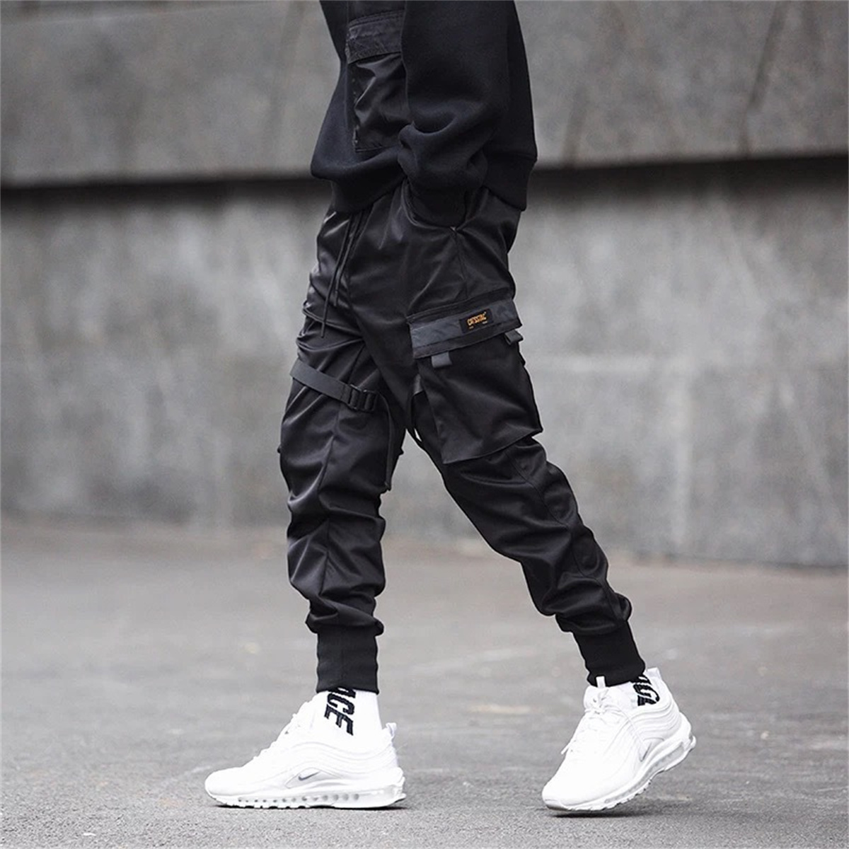 Black Hip Hop Cargo Pants Summ - Streetwear Brand Fashion ulasan dan harga