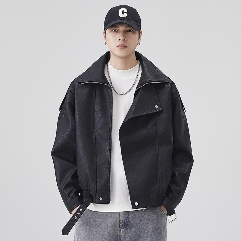 Autumn Winter Leather Jacket M - Streetwear Brand Fashion ulasan dan harga