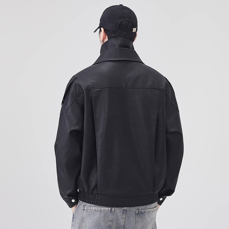 Autumn Winter Leather Jacket M - Streetwear Brand Fashion ulasan dan harga