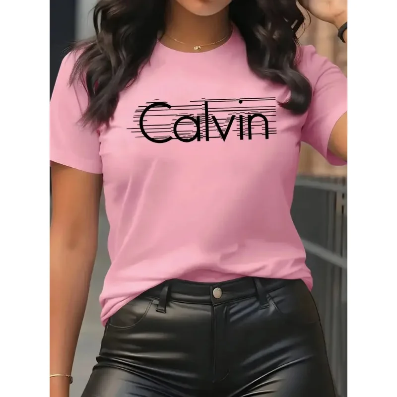 Calvin Women's T-Shirt Leisure - Streetwear Brand Fashion ulasan dan harga