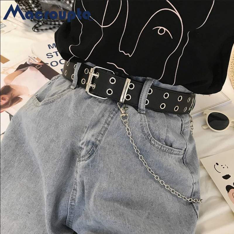 Women Punk Goth Belts Brand Le - Streetwear Brand Belts ulasan dan harga