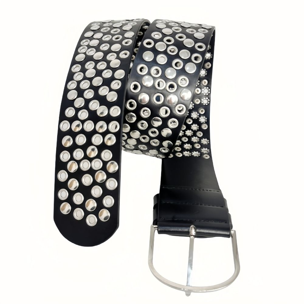 Punk Hollow Eyelet Rivet Belt  - Streetwear Brand Belts ulasan dan harga