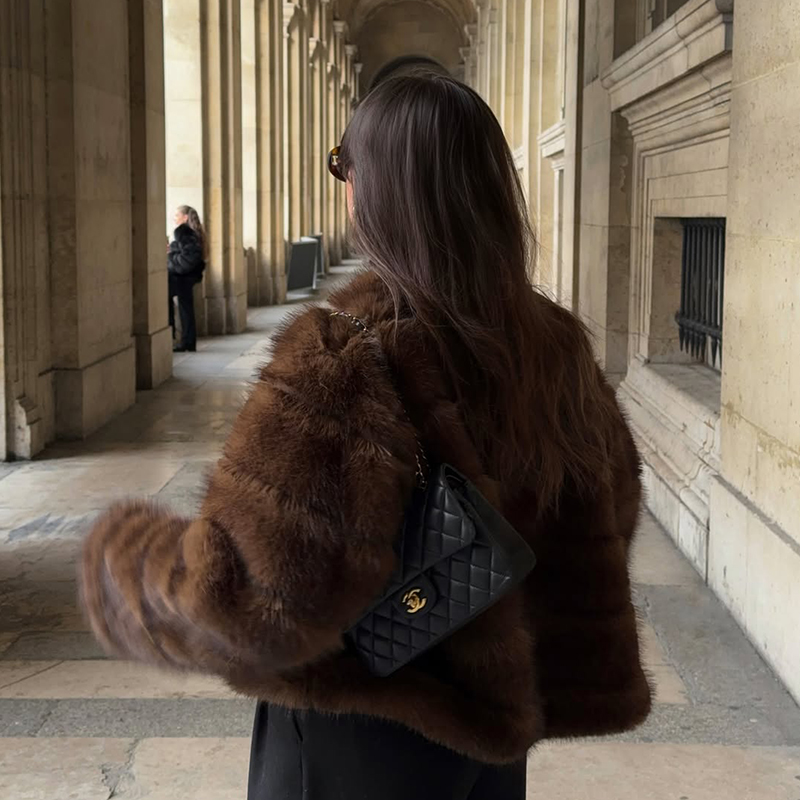 Vintage Brown Patchwork Fur Co - Streetwear Brand Fashion ulasan dan harga