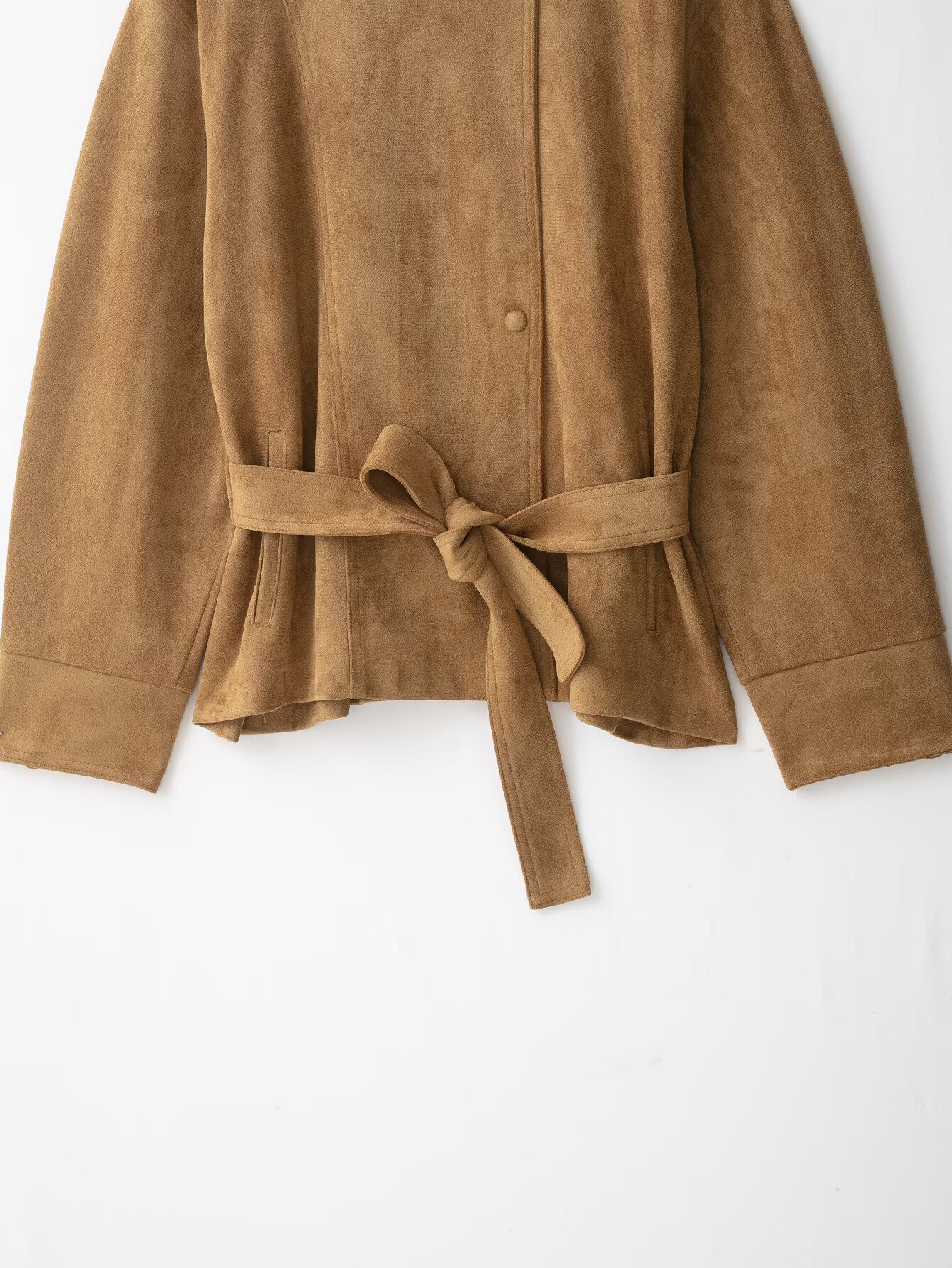 Brown Suede Belt Short Trench  - Streetwear Brand Belts ulasan dan harga